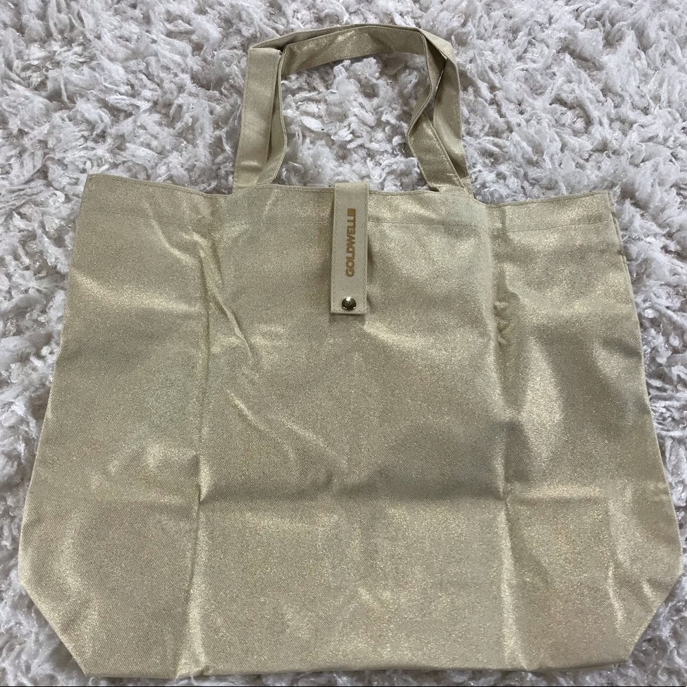 🛍3 FOR $25- GOLD METALLIC REUSABLE/ FOLDING TOTE
